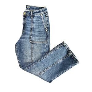 Michael Kors Cropped Flare High Rise Slim Through Hip & Thigh Jeans Size 8